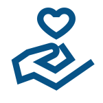 Hand holding a heart icon